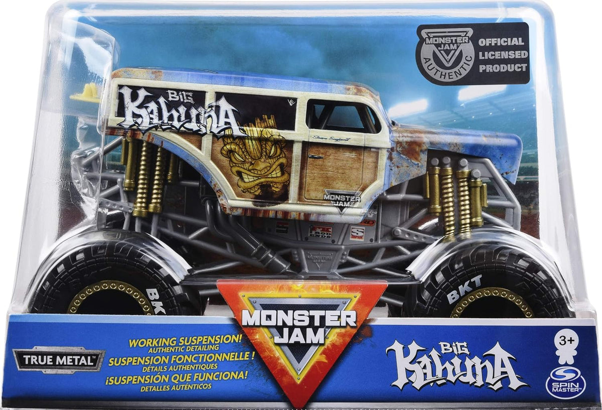 Monster Jam Official Big Kahuna Monster Truck Die Cast Vehicle 1 24 Wonder Toys