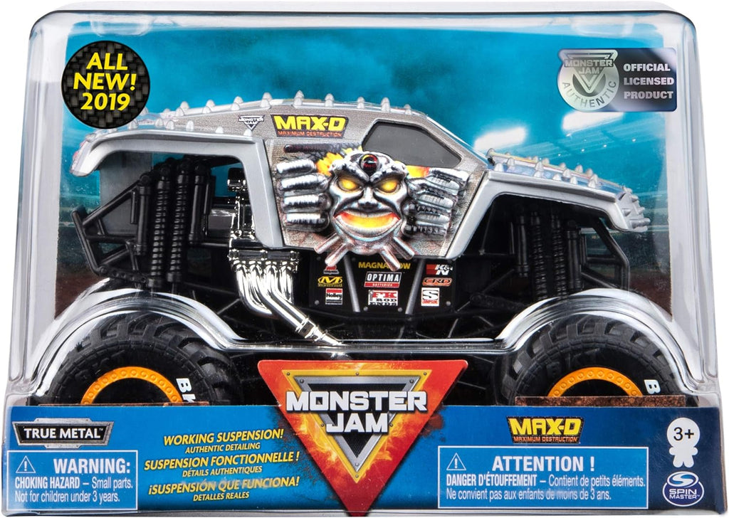 Monster Jam Official Max D Monster Truck, Die-Cast Vehicle 1:24 Scale