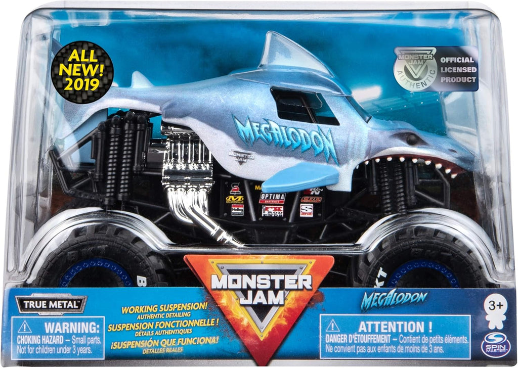 Monster Jam Official Megalodon Monster Truck, Die-Cast Vehicle 1:24 Scale