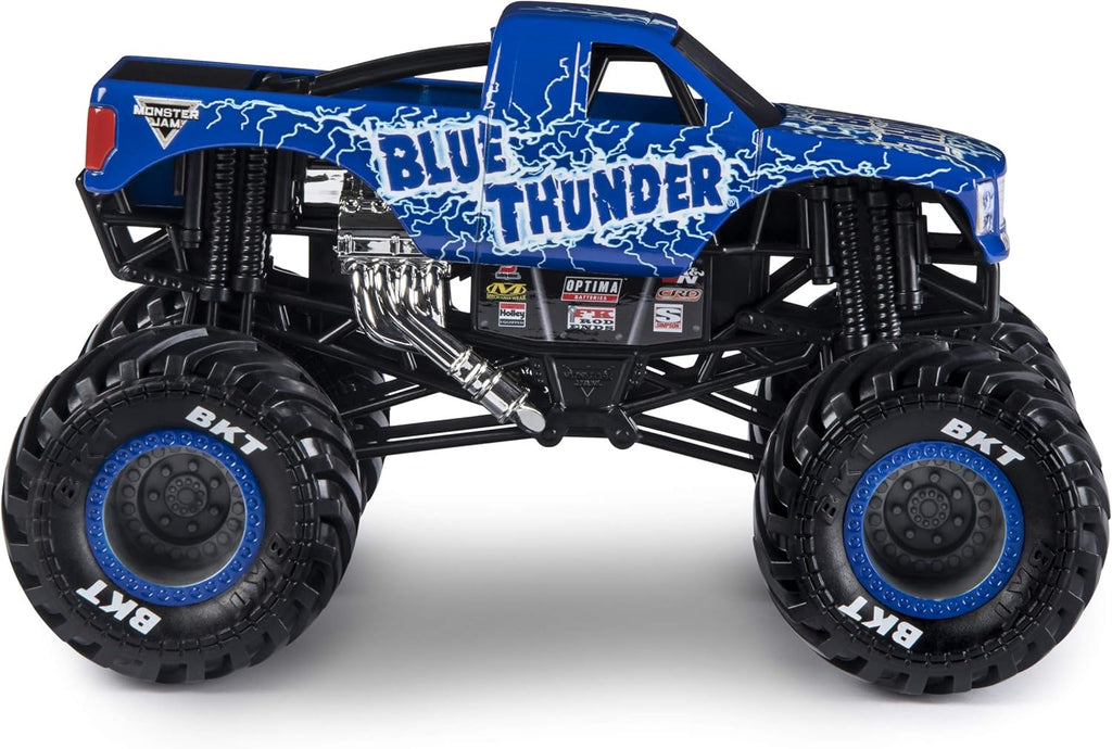 Monster Jam, Official Blue Thunder Monster Truck, Die-Cast Vehicle, 1: 24 Scale