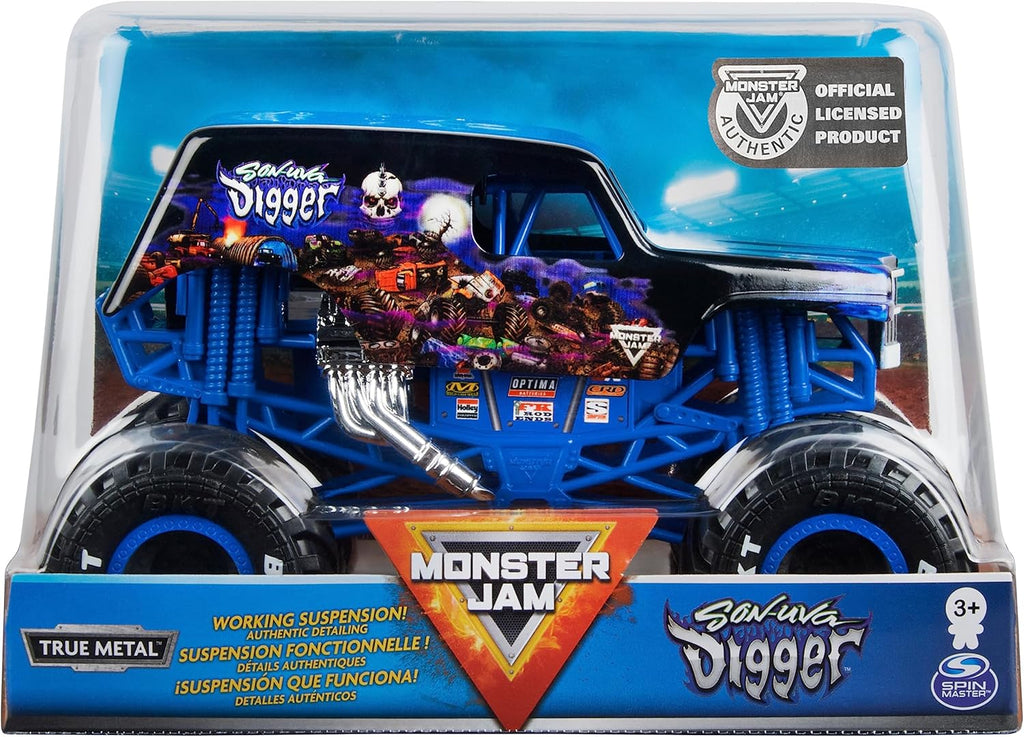 Monster Jam, Official Son-uva Digger Monster Truck, Die-Cast Vehicle, 1:24 Scale