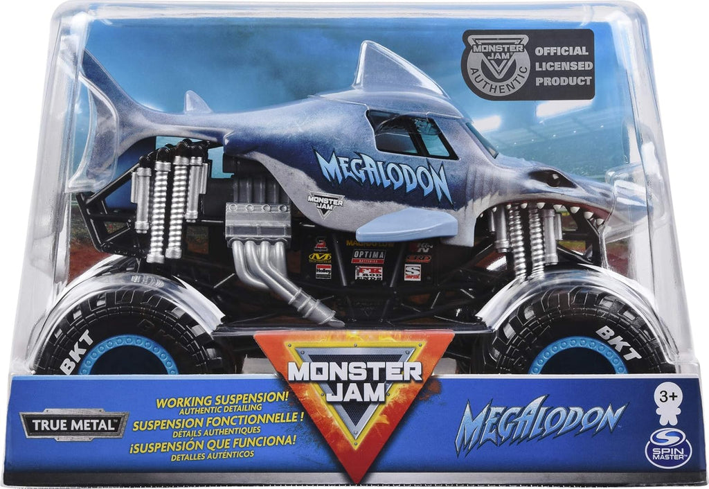 Monster Jam, Official Megalodon Monster Truck, Die-Cast Vehicle, 1:24 Scale