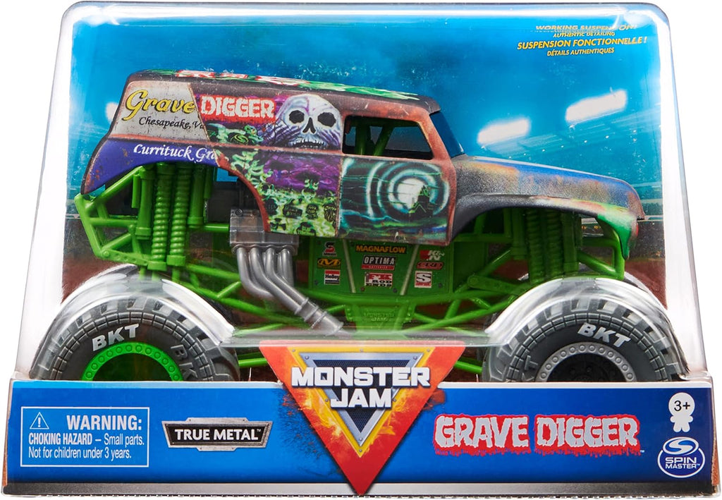 Monster Jam, Official Grave Digger Monster Truck, Collector Die-Cast Vehicle, 1:24 Scale