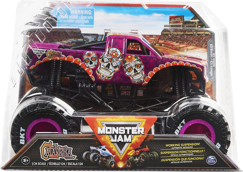 Monster Jam, Official Calavera Monster Truck, Collector Die-Cast Vehicle, 1:24 Scale