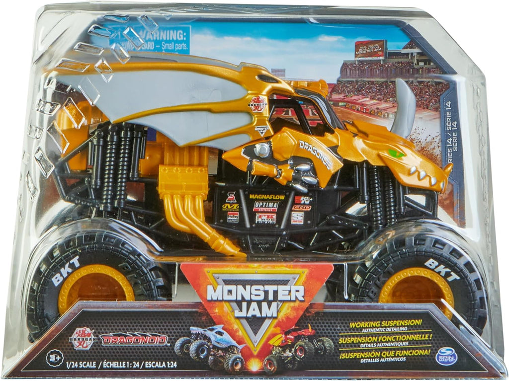 Monster Jam, Official Bakugan Dragonoid Monster Truck, Collector Die-Cast Vehicle, 1:24 Scale, Kids Toys for Boys Ages 3 and up