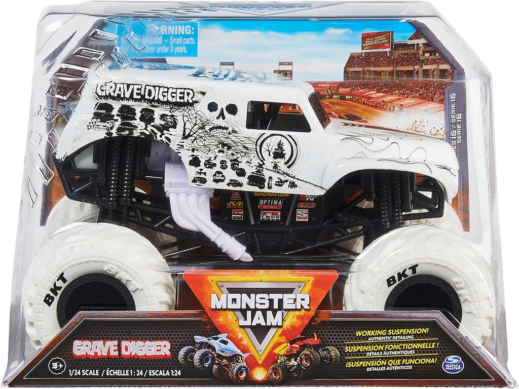 Monster Jam, Official Grave Digger Monster Truck, Collector Die-Cast Vehicle, 1:24 Scale