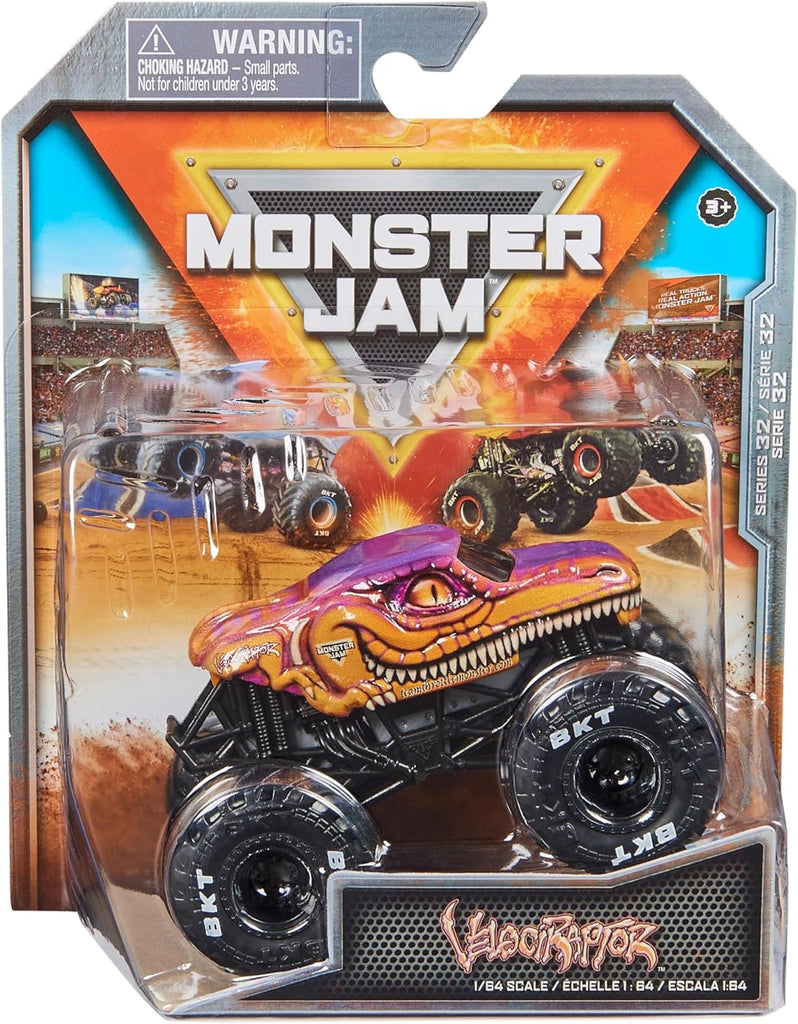 Monster Jam 2023 Spin Master 1:64 Diecast Truck Series 32 Arena Favorites Velociraptor