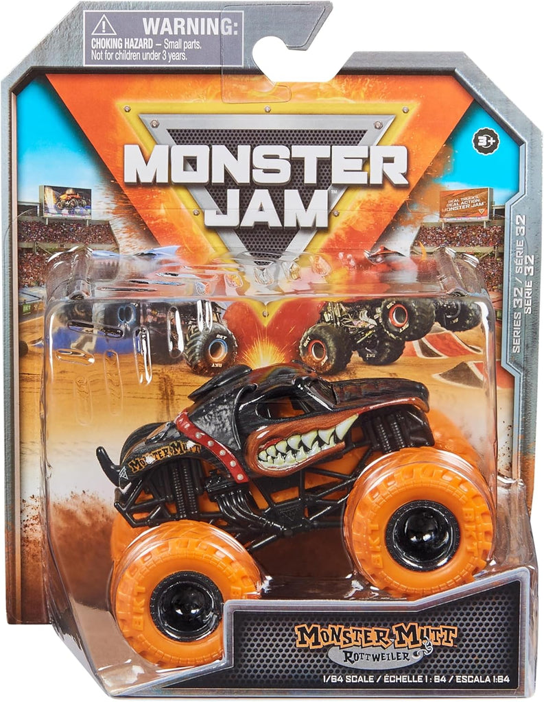 Monster Jam 2023 Spin Master 1:64 Diecast Truck Series 32 Ruff Crowd Monster Mutt Rottweiler