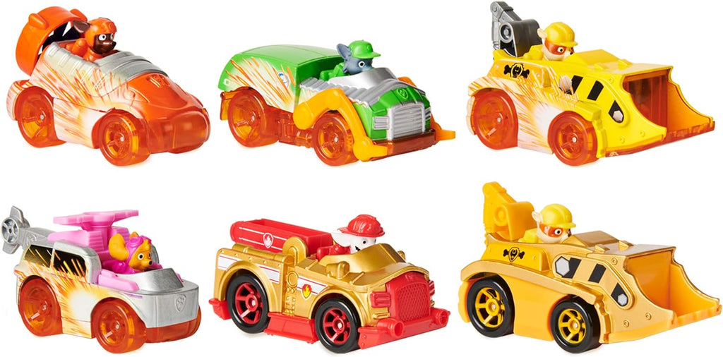 Paw Patrol, True Metal Spark Gift Pack of 6 Collectible Die-Cast Vehicles, 1:55 Scale