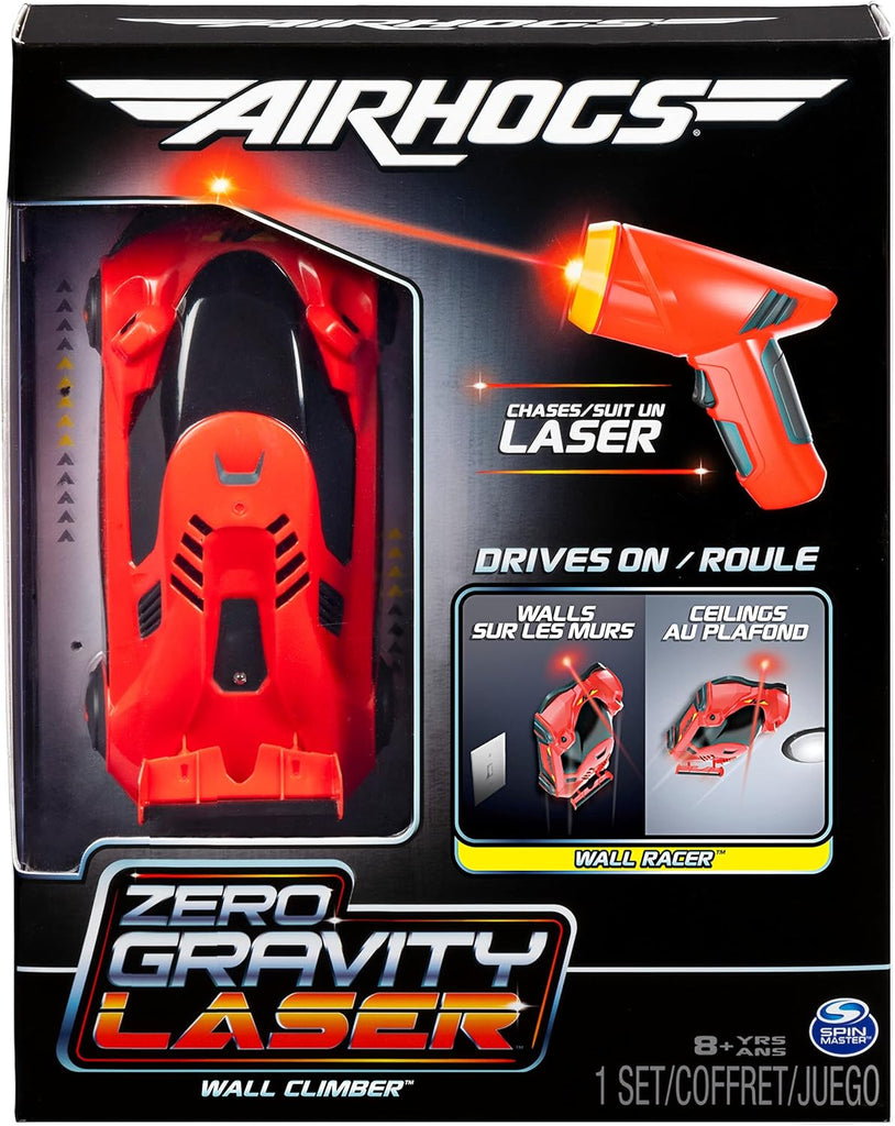 Air Hogs, Zero Gravity Laser, Laser-Guided Wall Racer, Wall Climbing Race Car, Red