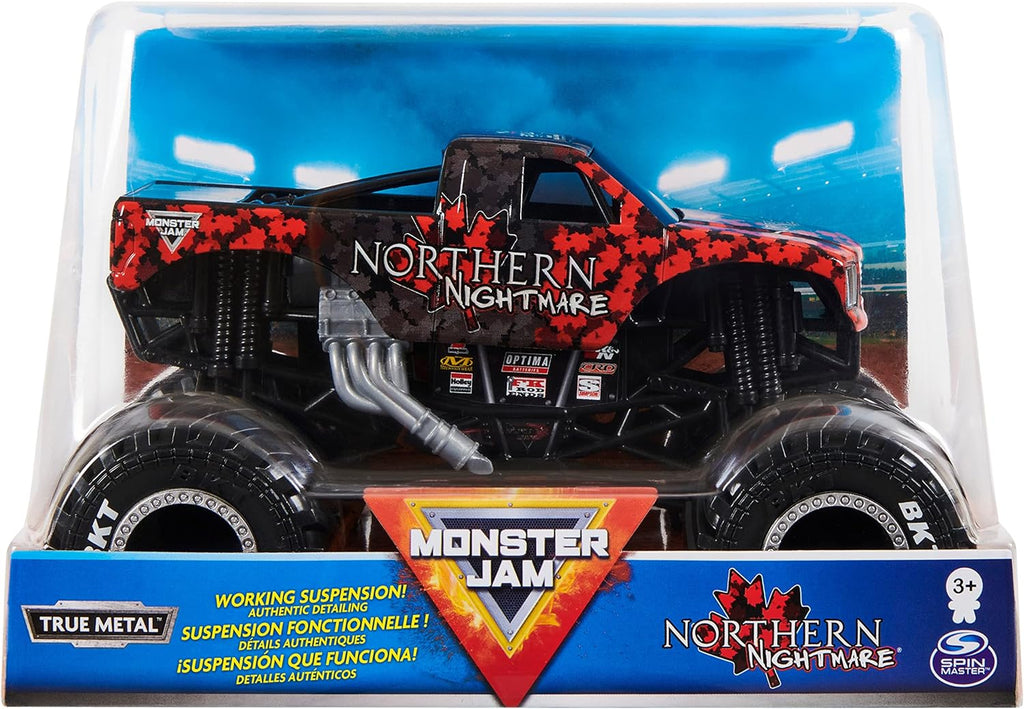 Monster Jam, Official Northern Nightmare Monster Truck, Die-Cast Vehicle, 1:24 Scale
