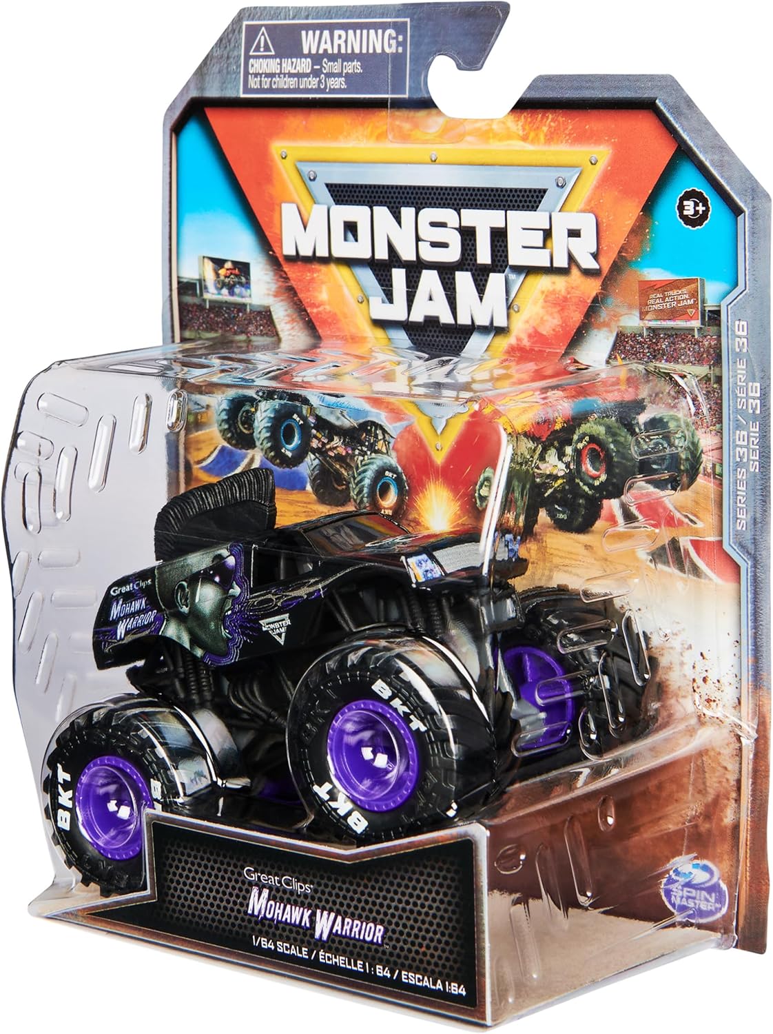 Monster Jam, Official Mohawk Warrior Monster Truck, Die-Cast Vehicle ...