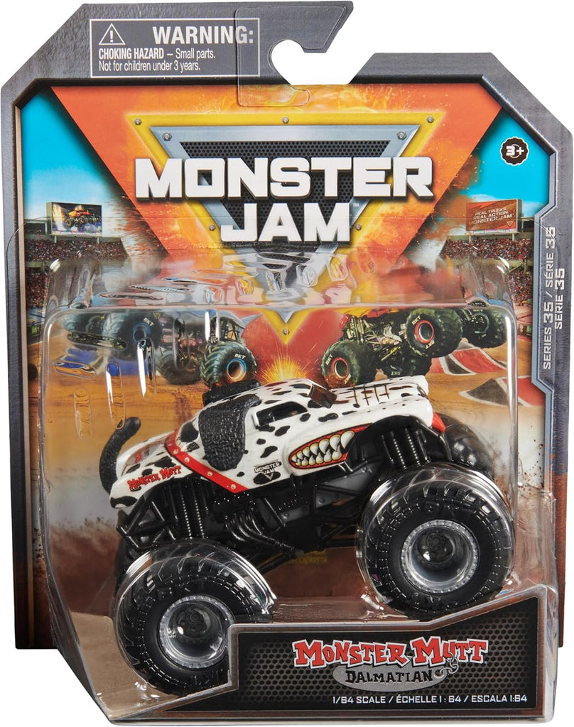 Monster Jam, Official Monster Mutt Dalmatian Monster Truck, Die-Cast Vehicle, 1:64 Scale, Kids Toys for Boys Ages 3 and up