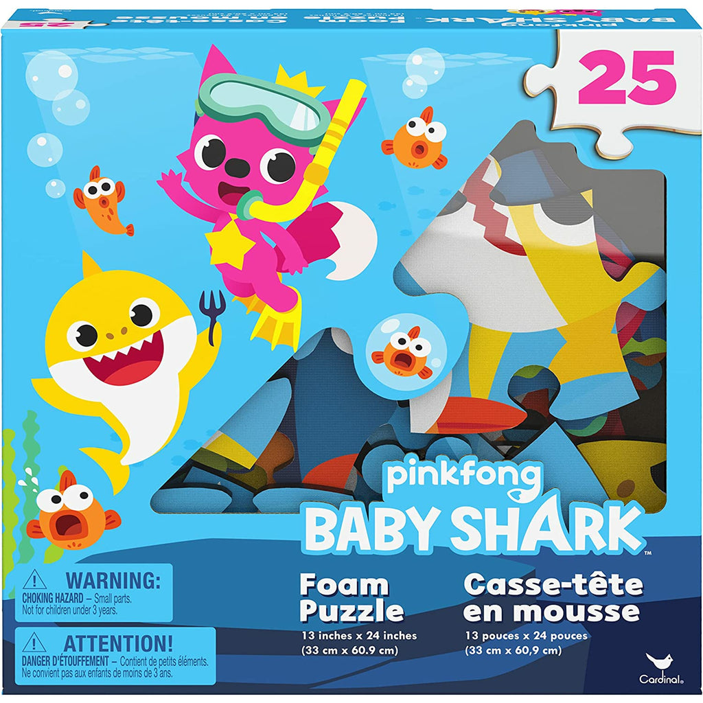 Pinkfong Baby Shark, 25-Piece Foam Jigsaw Puzzle Baby Shark Toys Kids Puzzles Baby Shark Birthday Decorations, for Preschoolers Ages 4 and up
